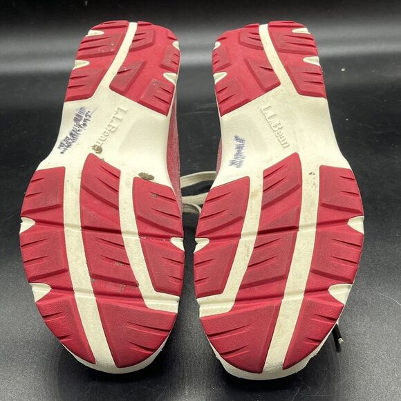 LL BEAN Women’s Red sunwashed Canvas Lace Up Sneakers Shoes Size 6 M 05330 - Picture 8 of 8